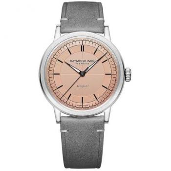 Raymond Weil Millesime Automatic Men's Watch 39.5mm Grey Leather Strap Model 2925-STC-80001