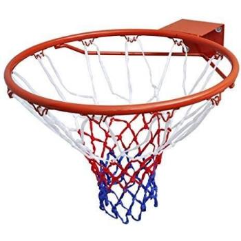 vidaXL Aro de baloncesto con red, naranja