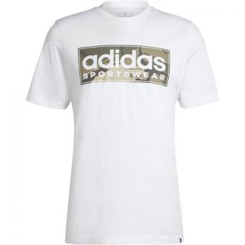 Camiseta de Manga Corta adidas Camo Graphic 2 para Hombres - Blanco y Oliva