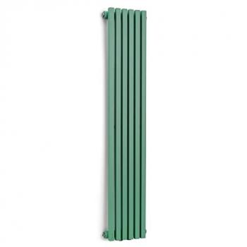 Radiador Delgado 120 x 25 cm para baño, calefactor tubular de agua caliente 508 W, instalación mural