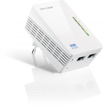 TP-Link TL-WPA4220 - Extensor Powerline AV600 a 300Mbps por Línea Eléctrica, HomePlug AV, PLC con Wifi, 2 Puertos Ethernet 10/100Mbps, 1 pieza