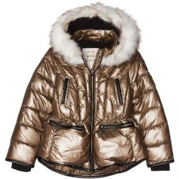 IKKS Doudoune MI-Longue, Chaqueta para Niñas, Or