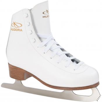 Hudora Schlittschuh Eislaufkomplet Laura, Größe 37 - Patines de patinaje sobre hielo , color blanco, talla 37