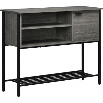 Mesa Consola Industrial con Armario y Estantes Abiertos