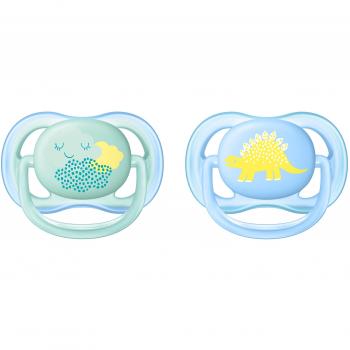 Philips Avent SCF344/20 - Pack con 2 chupetes Ultra Air decorados, de 0 a 6 meses, niño