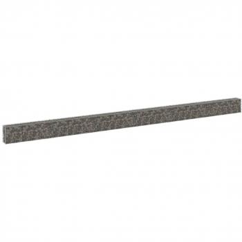 vidaXL Gabion Wall with Covers Galvanised Steel 900x30x50 cm