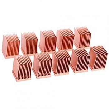 Alphacool 17426 GPU RAM Copper Heatsinks 10x10mm - 10pcs Air cooling Passive coolers