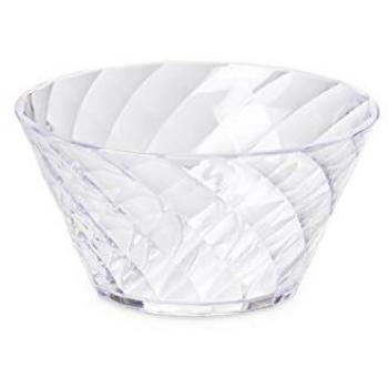 Bol acrílico Diamond de 13,5 cm de diámetro, 0,5 lt, efecto diamante, cómodo y práctico, apilable y apto para lavavajillas