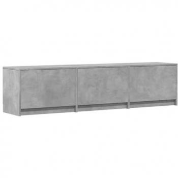 Mueble de TV LED madera ingeniería gris hormigón 165x34x40 cm