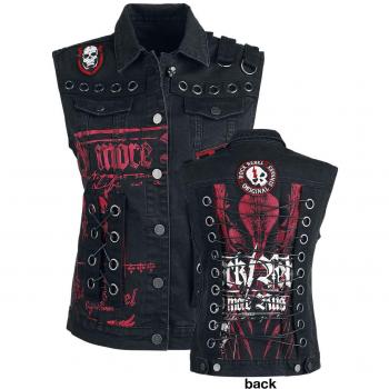 Rock Rebel by EMP Chaleco con ojal Chaleco Mujer Negro L