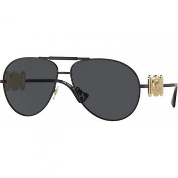 Versace VE2249 Polarized 126187 Unisex Pilot Black Sunglasses