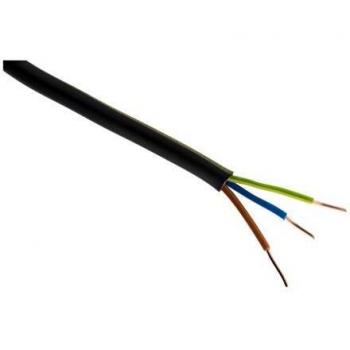 Cable de alimentación eléctrica U1000R2V 3G2,5mm² negro - 10m - Zenitech