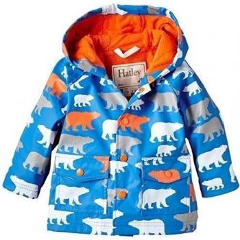 Hatley Infant Raincoat -Polar Bears-Abrigo impermeable Bebé-Niños,, Azul, 12 meses
