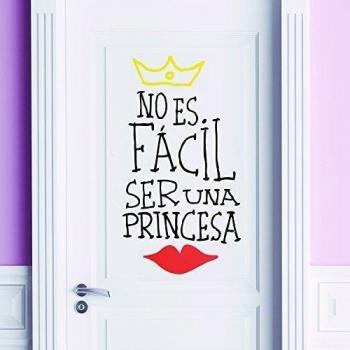 Chispum VIINF271S - Vinilo decorativo, 28 x 31 cm, diseño No es fácil ser una princesa