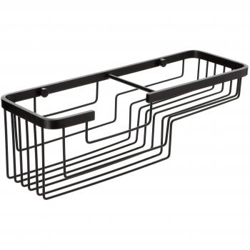 Tatay Cestillo Black, de Aluminio anodizado Negro Mate, de diseño Moderno, Rectangular a 2 Niveles, y de Gran Capacidad, optimizar Espacio.