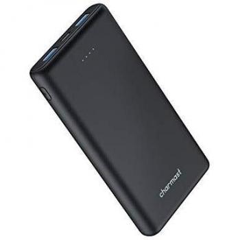 Charmast Batería Externa 10000mAh Cargador Portátil USB C Silm Powerbank con 3 Salida y 2 Entrda Compatible con Smartphones, Tablets y más