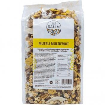 Int-Salim Muesli Multifruit 375g con Frutas Deshidratadas y Copos de Cereales Ecológicos