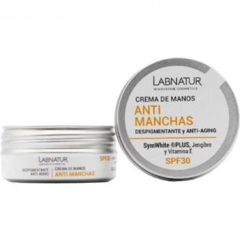 Labnatur Bio Crema de Manos Antimanchas SPF30 50ml con SymWhite Plus, Vitamina E y Jengibre - Hidratante, Regeneradora, Antiinflamatoria, Calmante,