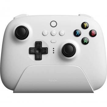 Controlador Inalámbrico 8BitDo Ultimate 2.4G con Efecto Hall y Base de Carga - Blanco