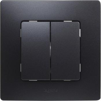Legrand Niloé Doble Interruptor Conmutador 10A 396490 Color Negro Monoblock