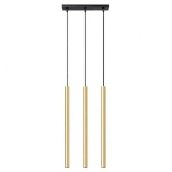 Lámpara colgante moderna Pastelo 3 luces G9 en oro pulido