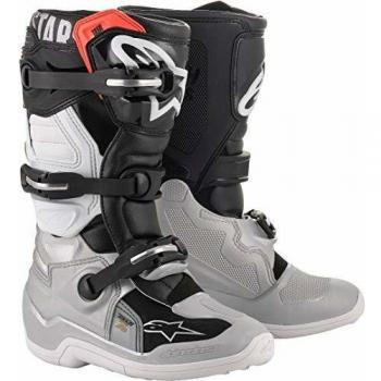 Alpinestars Youth Tech 7S Motocross Boots - Black/Silver/White/Gold