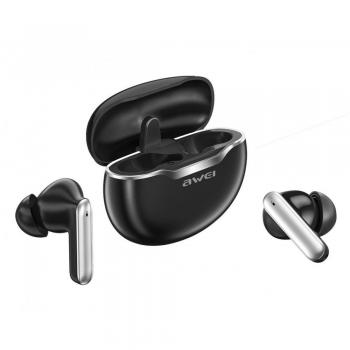 Auriculares Inalámbricos Estéreo Awei T50 TWS Bluetooth 5.3 con Micrófono y Estación de Carga - Color Negro