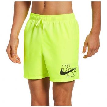Bañador corto Nike Swim 5 Volley Short amarillo con logo