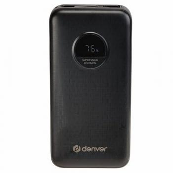 Powerbank Denver PQC-20065 20000mAh 65W Carga Rápida Negra