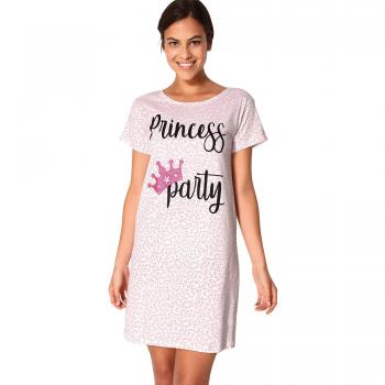 VENCA Camisón Estampado con Detalles de Glitter Mujer by Vencastyle - 023789,Estampado Rosa,3XL