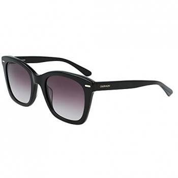 Calvin Klein Black/Dark Grey Shaded Sunglasses for Women, Size: 52 MM