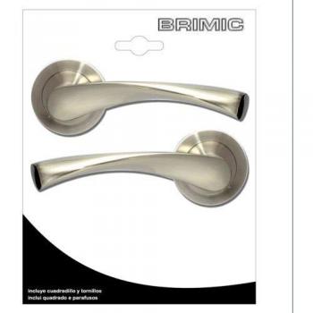 Juego de Manillas Roseta Modelo 707 Aluminio Níquel Satinado