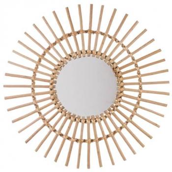Espejo de Ratán 'Sol' Beige Ø58cm