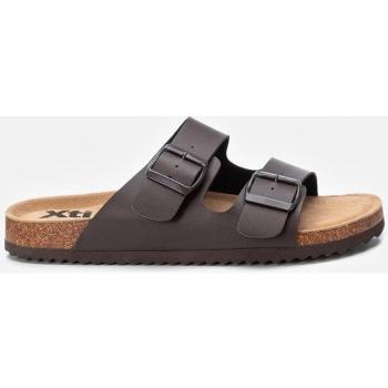 Sandalia de hombre Xti 141268 Negro con doble hebilla y suela de goma
