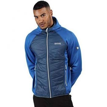 Regatta Andreson IV-Chaqueta Acolchada Híbrida con Capucha, Tejido Ligero Y Elástico Repelente Al Agua Y con Aislamiento Baffled/Quilted Jackets, Hombre, Nautical Blue/Dark Denim, L