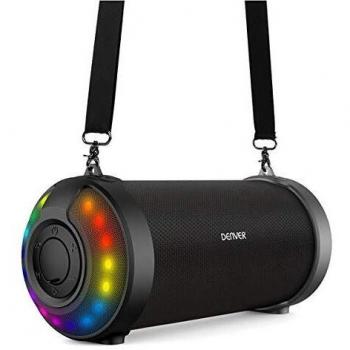 Altavoz Bluetooth portátil Denver BTG-212. USB y AUX. Volumen 8.5W. Batería Recargable 1500mAh. Luces