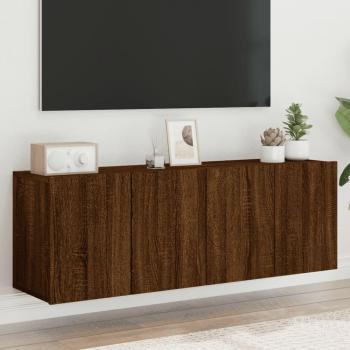 Mueble de TV de pared vidaXL, 2 unidades, dimensiones 60x30x41 cm, color roble marrón