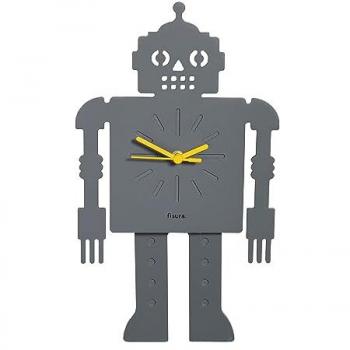 Reloj de Pared Silencioso Original Fisura – Diseño Gato con Cola 46 x 8 cm, Madera y ABS