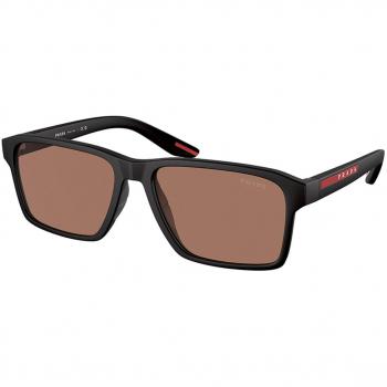 Prada Linea Rossa PS05YSF Asian Fit DG050A Gafas de Sol para Hombre Negras 58 mm
