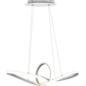 Lámpara colgante LED regulable blanca SANSA 28W 4000K con ajuste de intensidad y suspensión de 150 cm