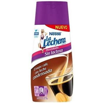 Nestlé La Lechera Leche Condensada desnatada sin Lactosa - Botella anti goteo - 450 gr