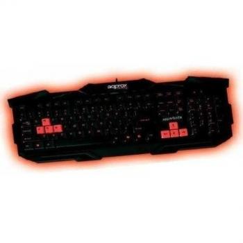 Approx appWRATH USB QWERTY Negro, Rojo - Teclado