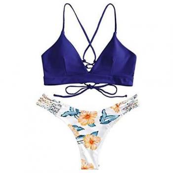 riou Bikini Conjuntos de Bikinis para Mujer Push Up Mujeres Traje de BañO Estampado Bohemio Dividido BañAdores con Relleno Tops y Braguitas Mujer 2019 brasileños vikinis