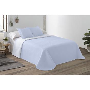 Colcha lisa reversible Boheme azul 270x270 cm