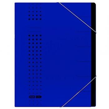 Carpeta archivadora ELBA chic, A4, 7 compartimentos, cartón reciclado, 450 g/m², azul oscuro