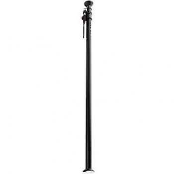 Manfrotto 076B - Monopods para cámaras, Soporte Aluminio, 1.5-2.7 m, 1.83 kg, Negro