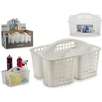 BigBuy Home S3605998 Cesta Multiusos, 3 Compartimentos, 23 x 18.5 x 31 cm