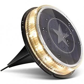 Aigostar - Luz solar jardín para suelo,LED para exterior con estaca,luz cálida 3200K,impermeable IP66,iluminación de suelo para exterior Luces led de exterior,decoración e iluminación