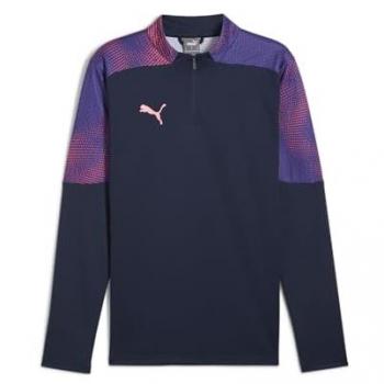 Puma Sudadera con Media Cremallera para Hombre, Modelo 65950601, Camiseta Individualfinal 1/4 Marino (XXL), Deportivo, Multideporte, Poliéster, Manga Larga, Chaqueta de Punto