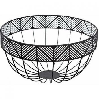 Frutero Rizado de Metal Negro 25 cm - Secret de Gourmet